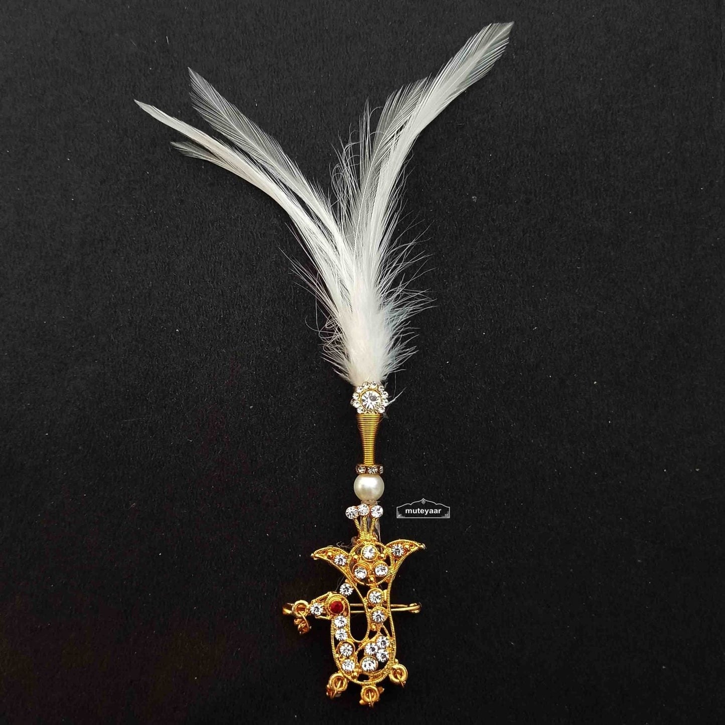 Punjabi Zircons Studded Kalgi KL012 at Best Price