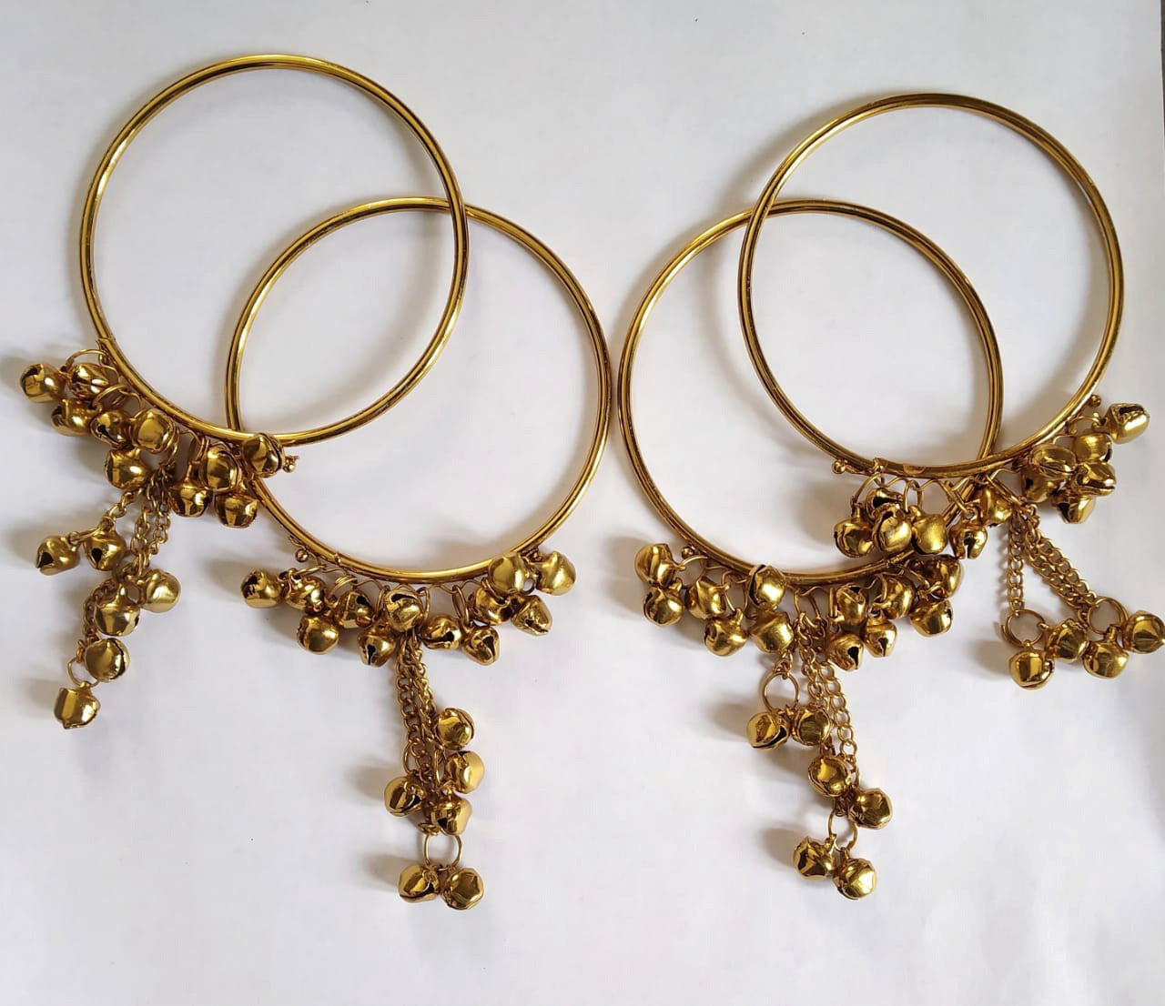 Antique Golden Ghungroo Bangles BN166 – Choori with Ghungru