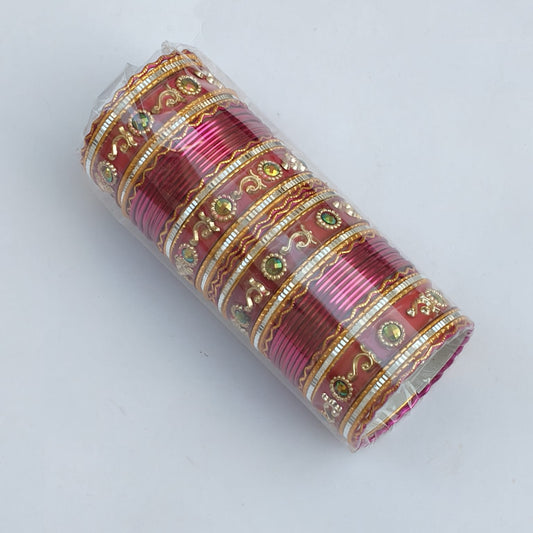 PJ- Magenta Bangles Set BN186 – Punjabi Designer Bangles | Punjabi Bridal Jewellery