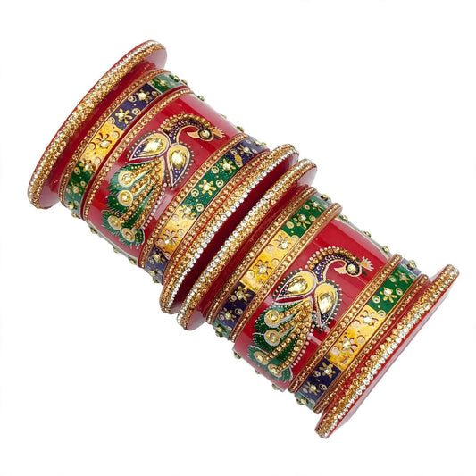 PJ- Multicolour Designer Bridal Chura CH021 – Punjabi Suhag Chura | Punjabi Bridal Jewellery