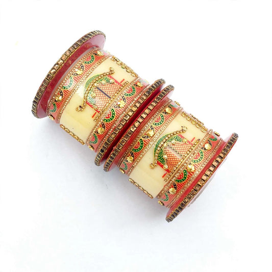 PJ- Multicolour Designer Punjabi Wedding Chura CH022 | Bridal Chura | Punjabi Bridal Jewellery
