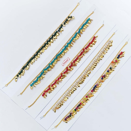 PJ- Moti Patta Bead Chain – Small Size Punjabi Necklace Available in Different Colours | Punjabi Bridal Jewellery