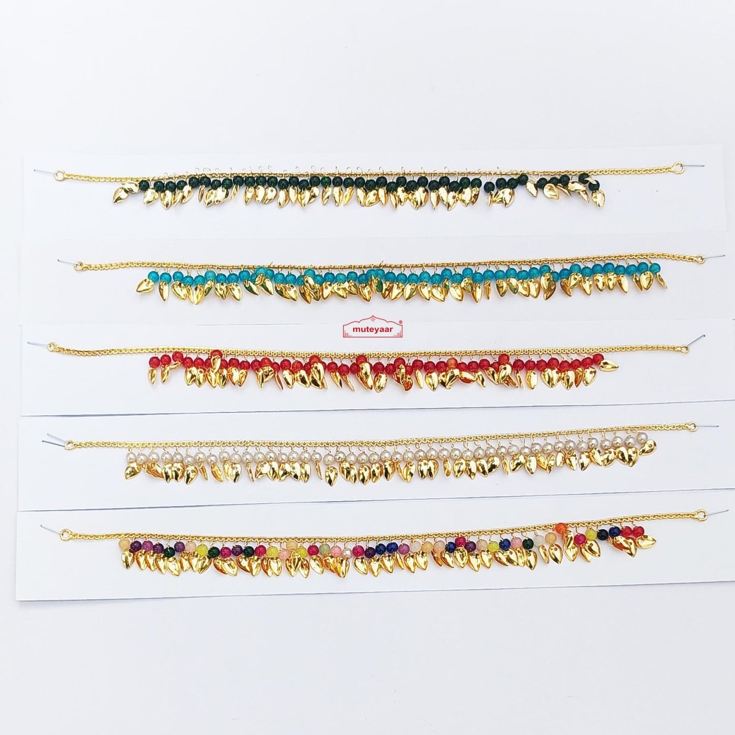 Moti Patta Bead Chain – Small Size Punjabi Necklace Available in Different Colours