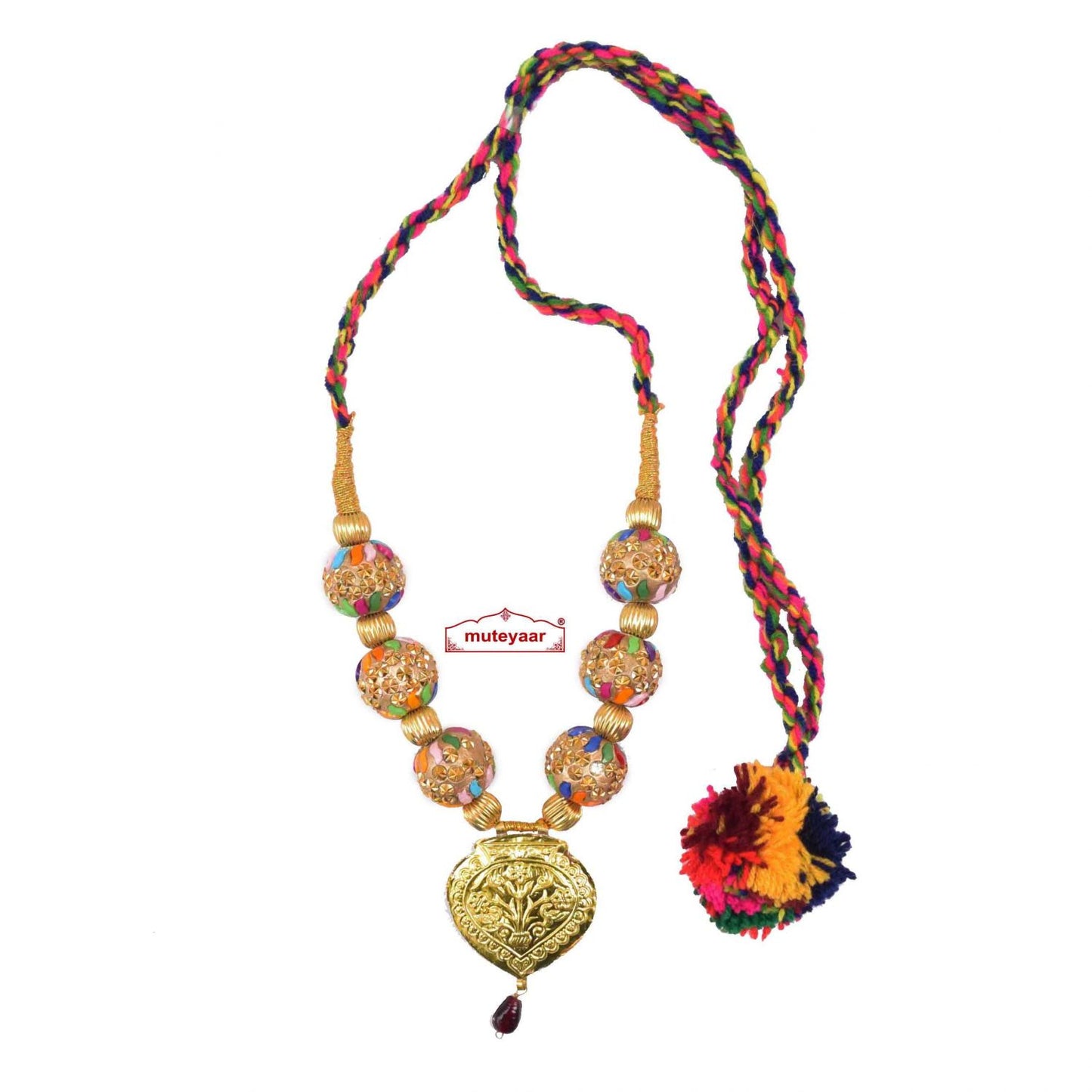 Designer Kentha for Dulha Bridegroom – Sequin Stone Punjabi Bhangra Necklace