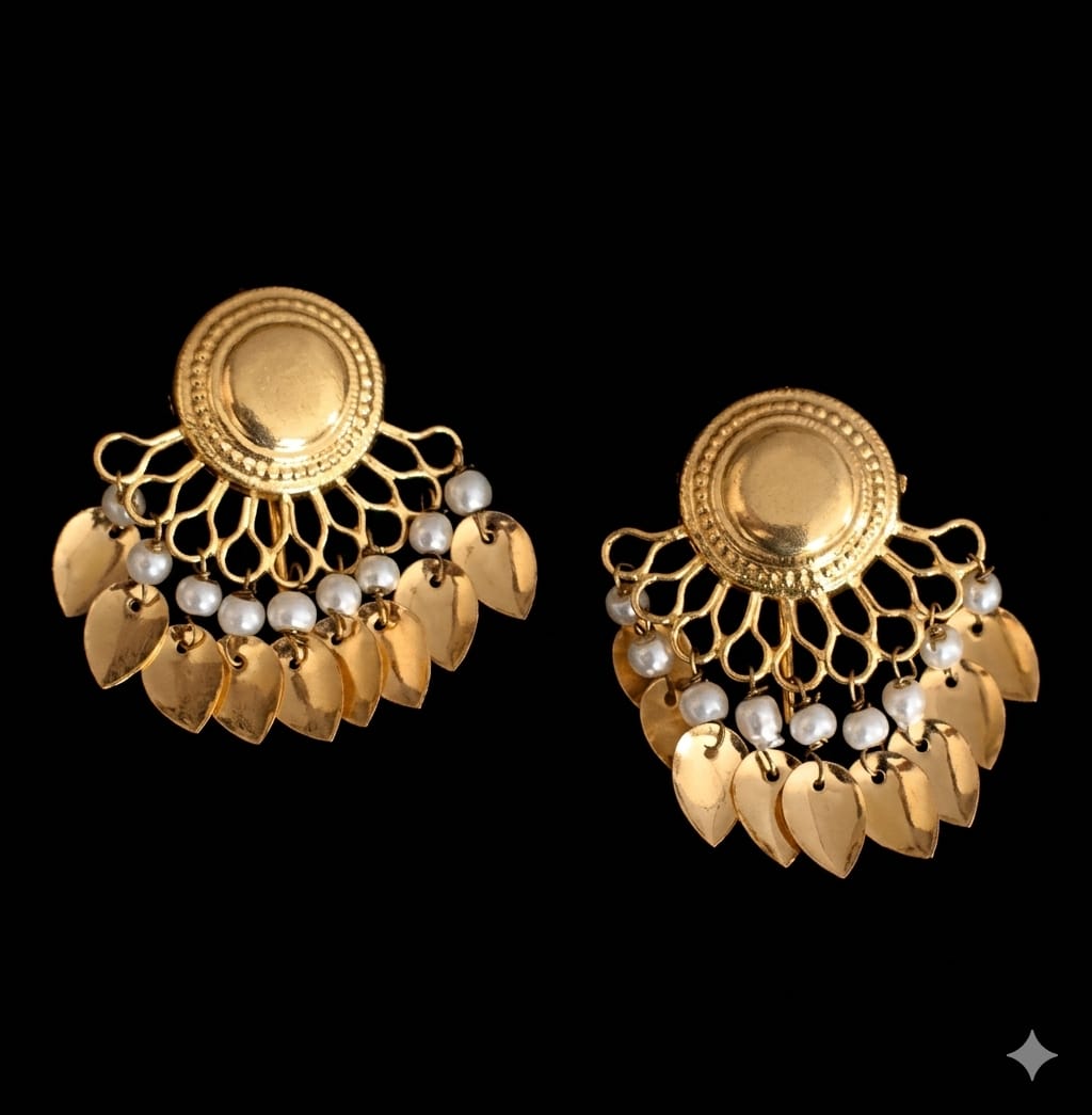 Gold Plated Earrings J0201 | Handmade Punjabi Traditional Jewellery