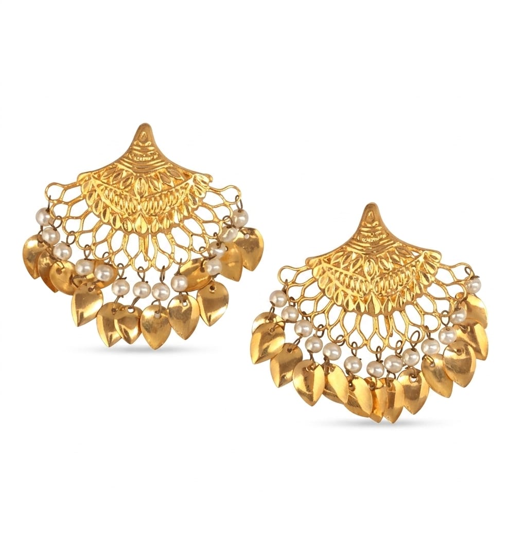 Gold Plated Earrings J0202 – Handmade Traditional Punjabi Jewellery