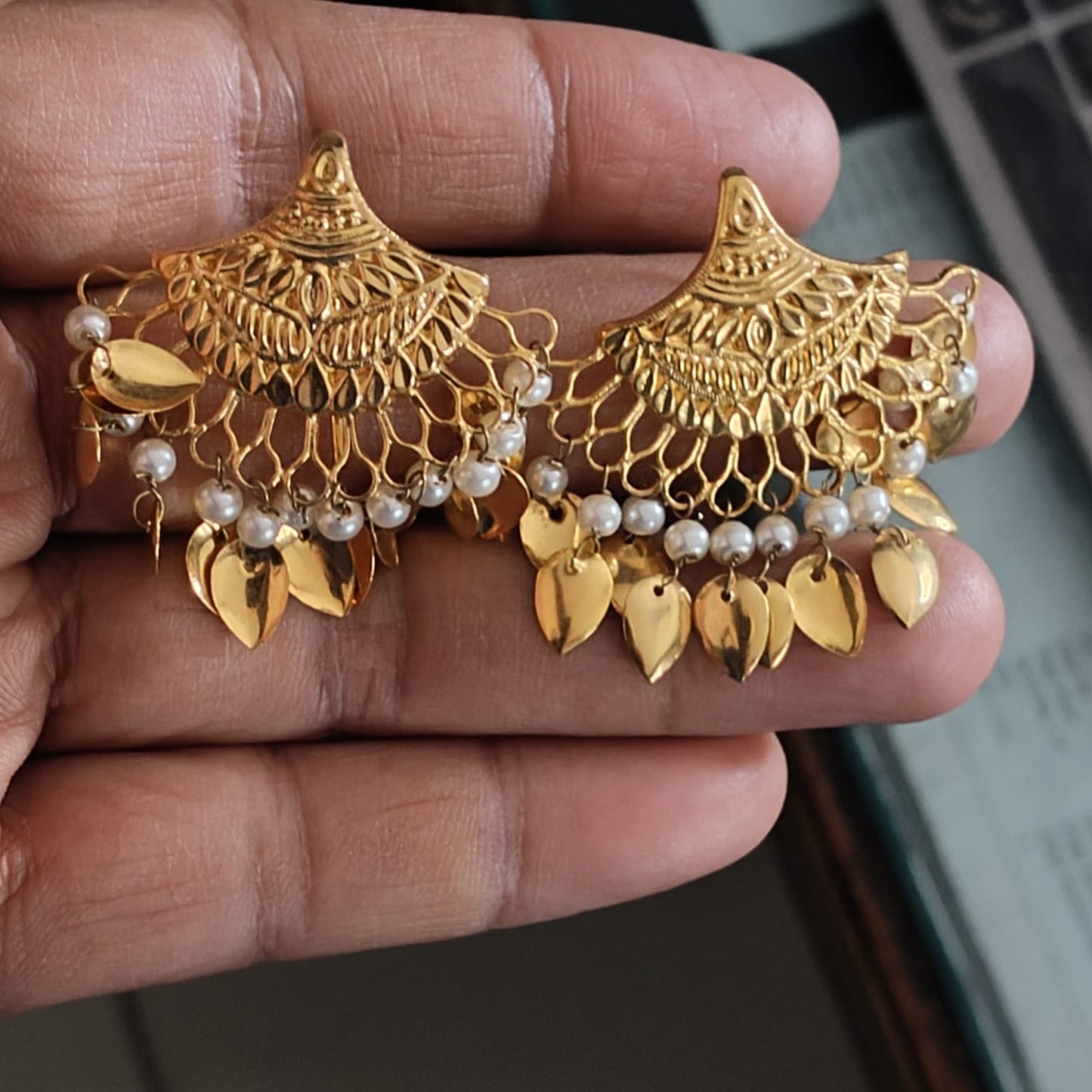 Gold Plated Earrings J0202 – Handmade Traditional Punjabi Jewellery