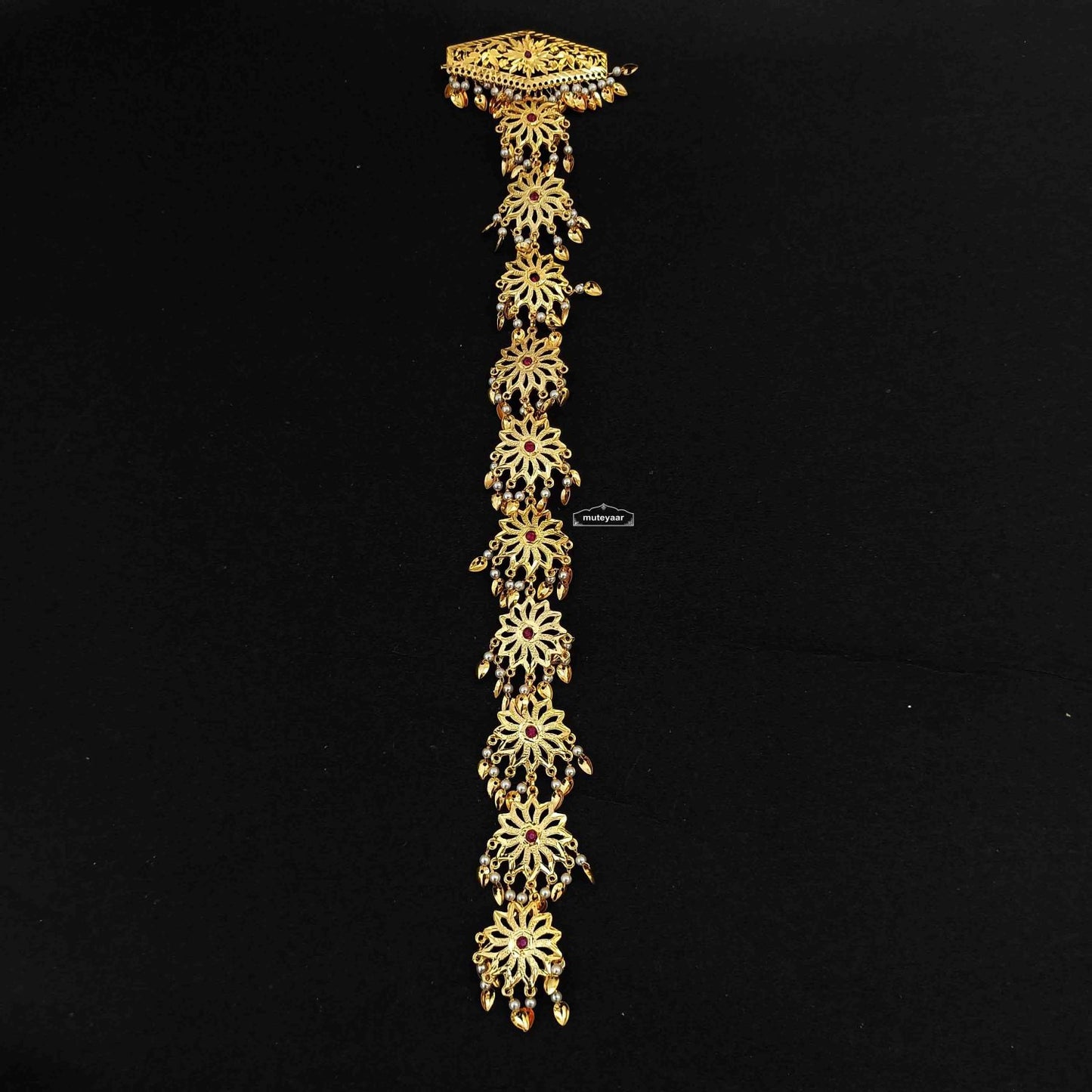 Jadai Billai Hair Braid Jewellery J0679 – Punjabi Choti Gutt Chain with Moti & Patti