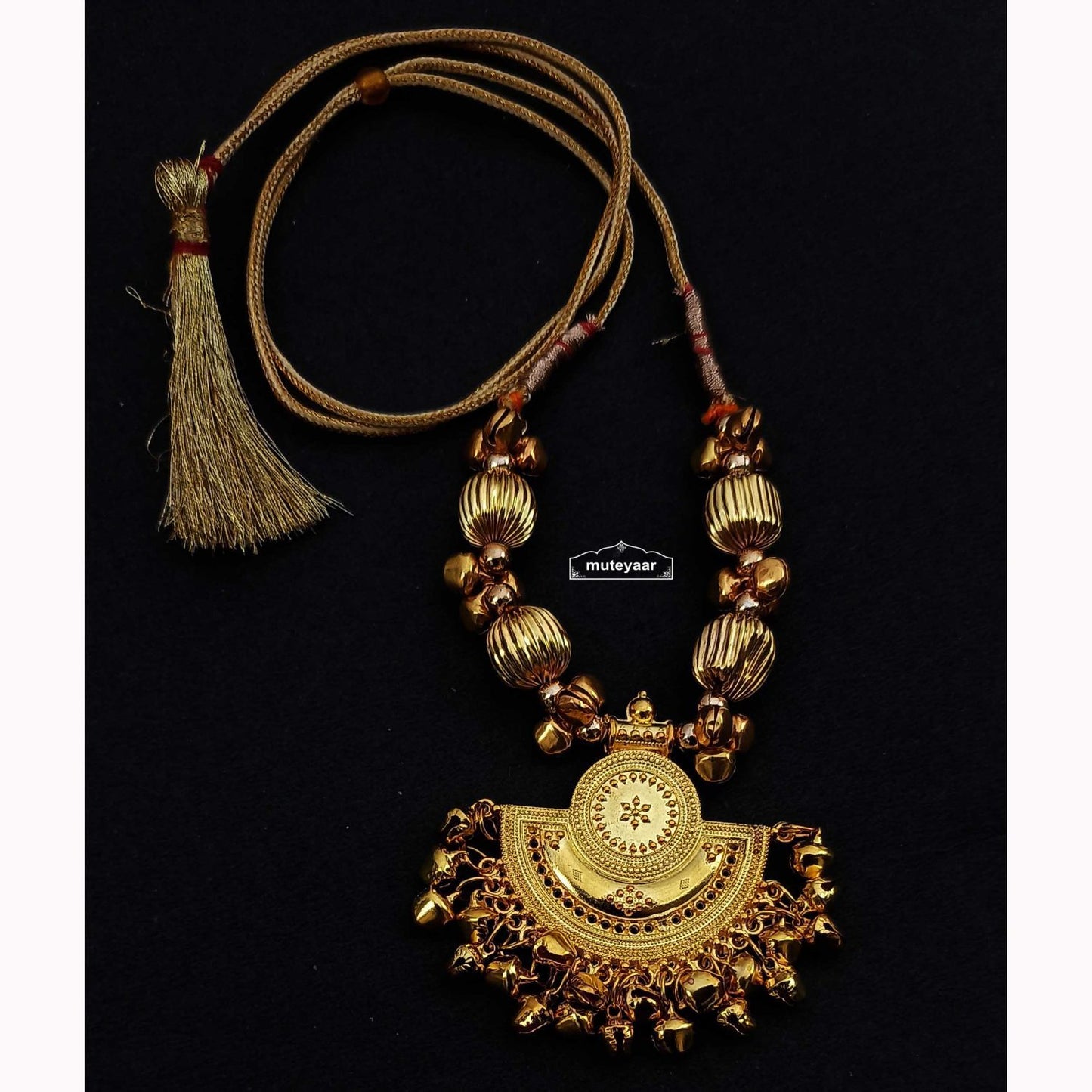Punjabi Bhangra Kaintha Locket J0697 – Big Ghungroo Pendant Necklace