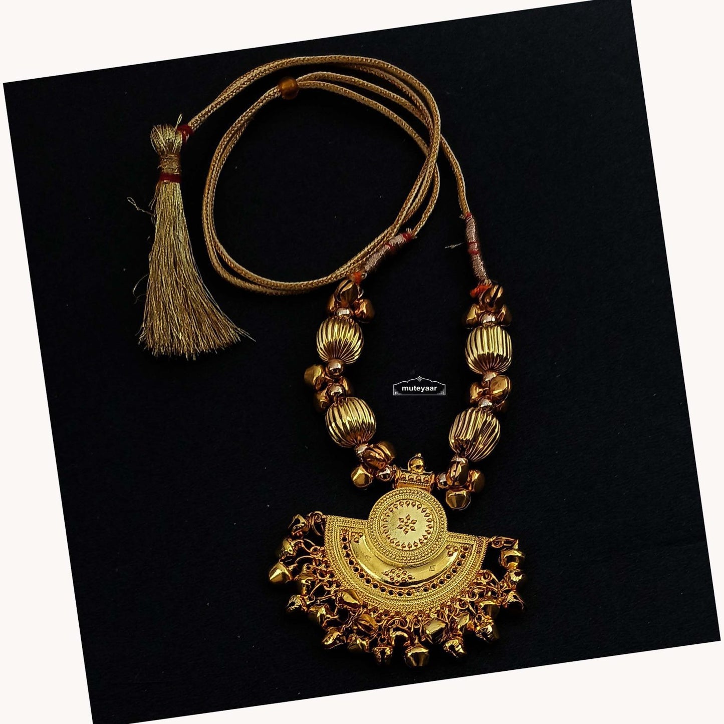 Punjabi Bhangra Kaintha Locket J0697 – Big Ghungroo Pendant Necklace