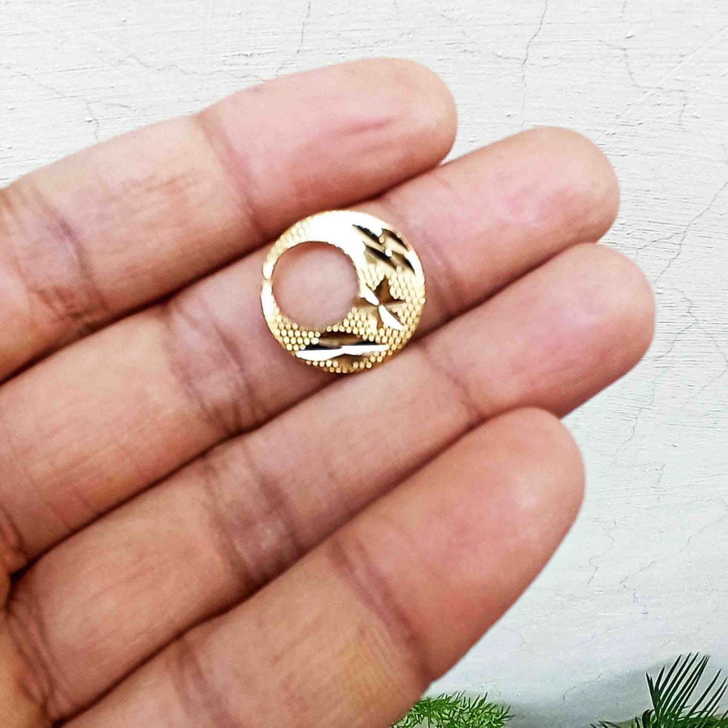 Small Earring Bali for Men J0712 | Golden Punjabi Bali 1.5 cm Boys & Girls
