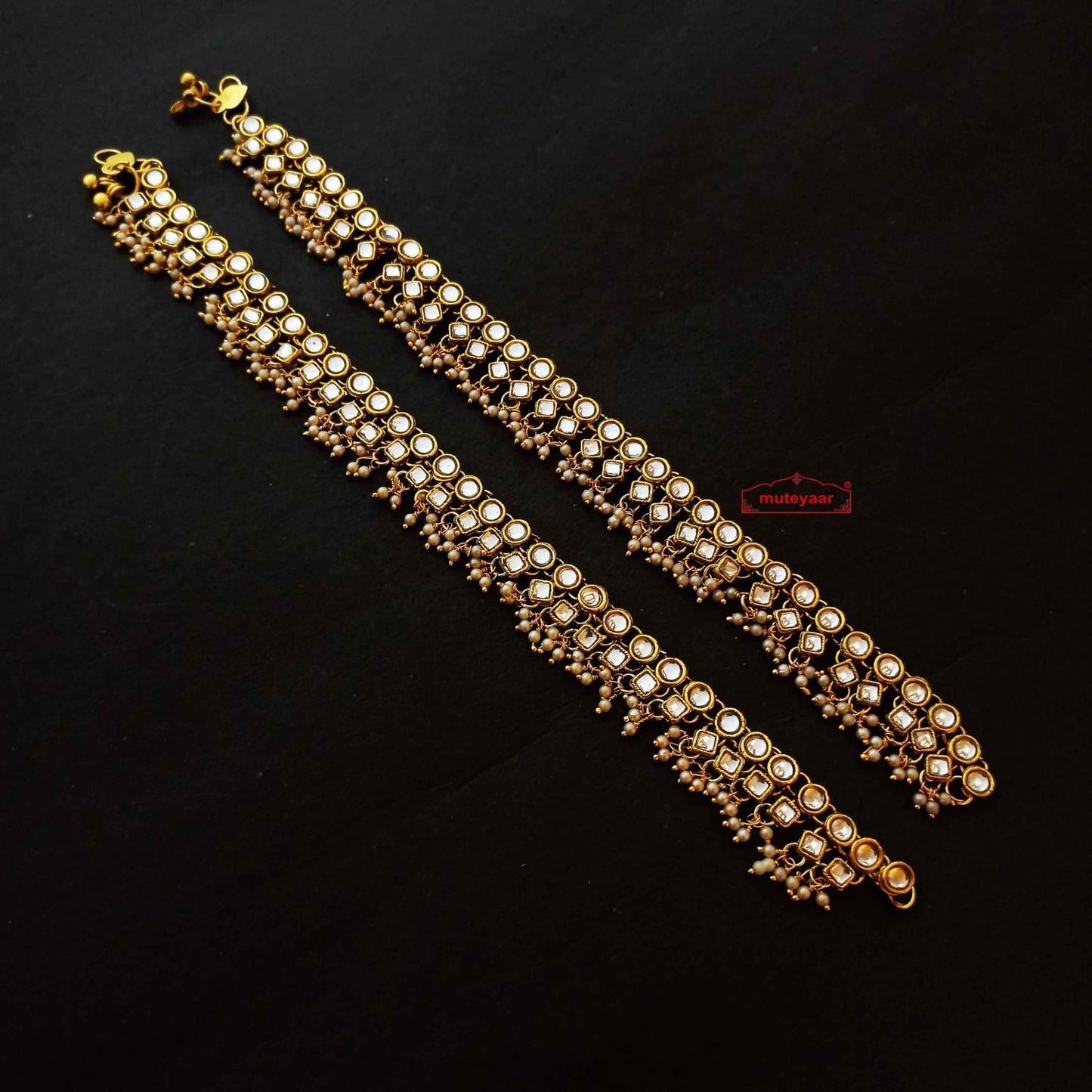 Jhajhar Payal Nupur J0720 – Kundan Punjabi Anklets from Patiala