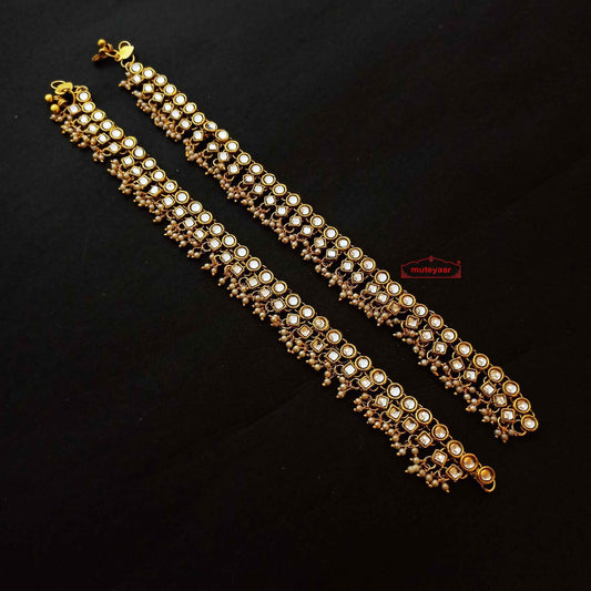 PJ- Jhajhar Payal Nupur J0720 – Kundan Punjabi Anklets from Patiala | Punjabi Bridal Jewellery