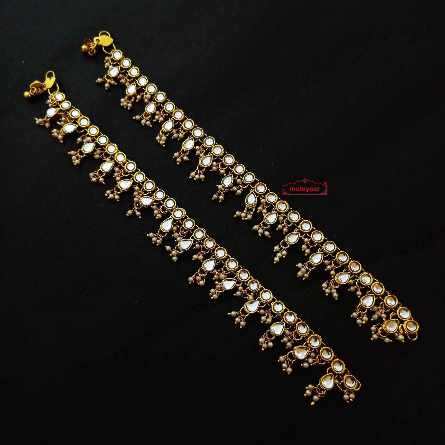 Kundan Payal Jhanjar J0722 – Vibrant Nupur Pair | Punjabi Anklets