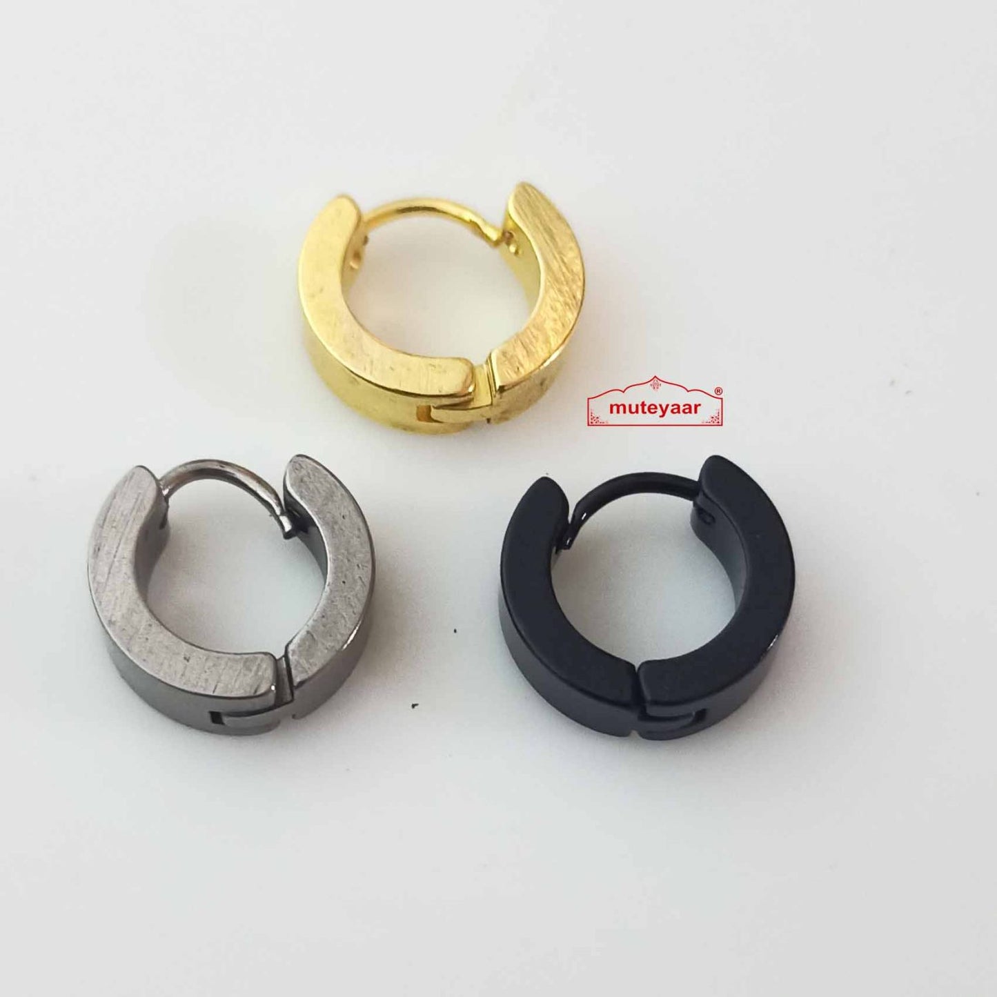 Nattiyaan Bali for Men J0725 – Set of 3 Punjabi Singer Style Earrings