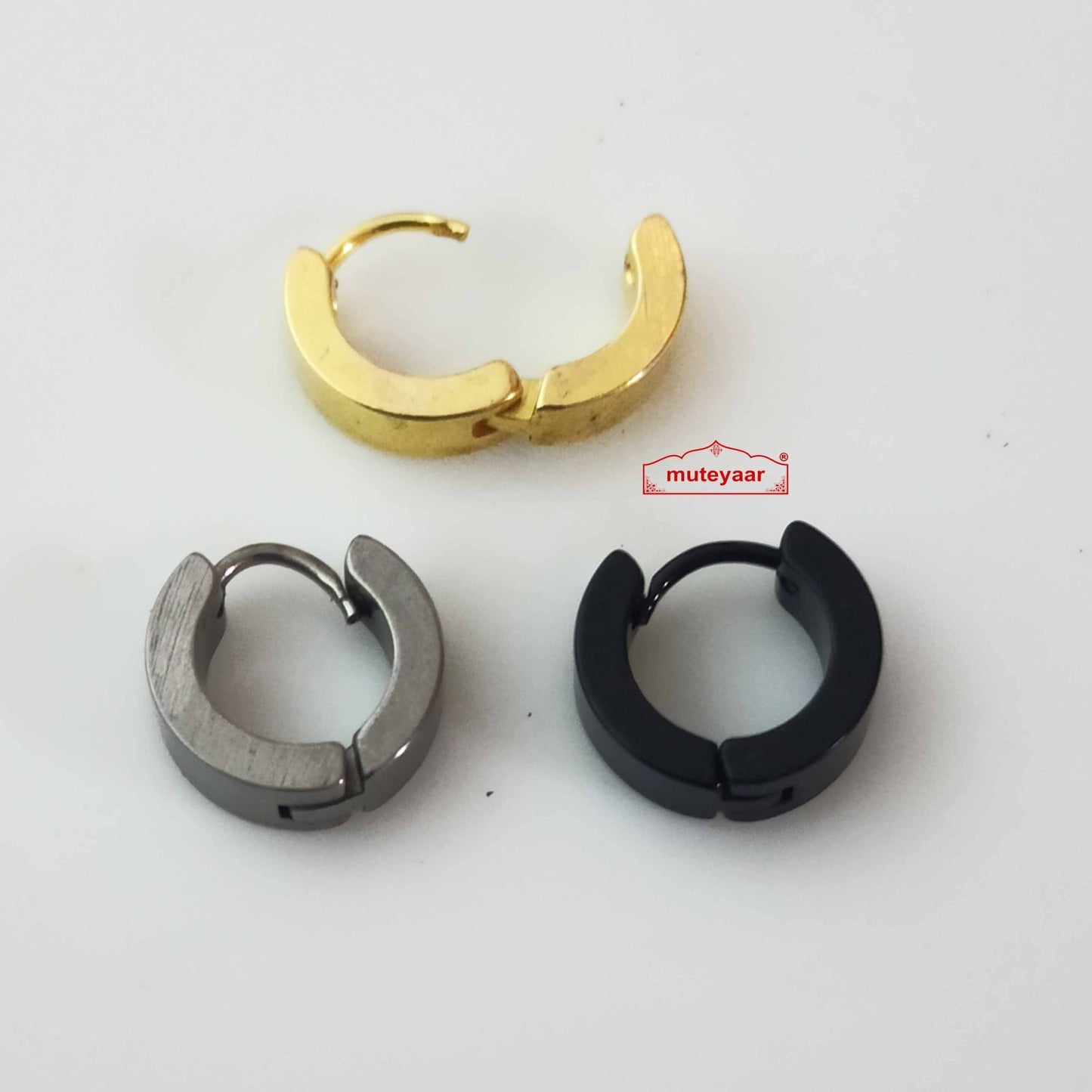 Nattiyaan Bali for Men J0725 – Set of 3 Punjabi Singer Style Earrings