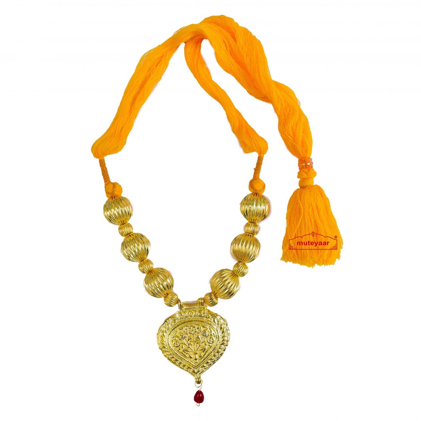 Golden Kaintha Necklace for Bhangra Giddha – Kids, Normal & Big Size Costume Jewellery