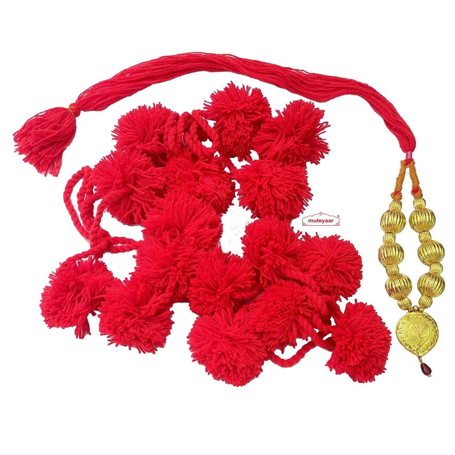 Kaintha Phuman Pompoms Combo Set – Punjabi Bhangra Jewellery | Choose Colour