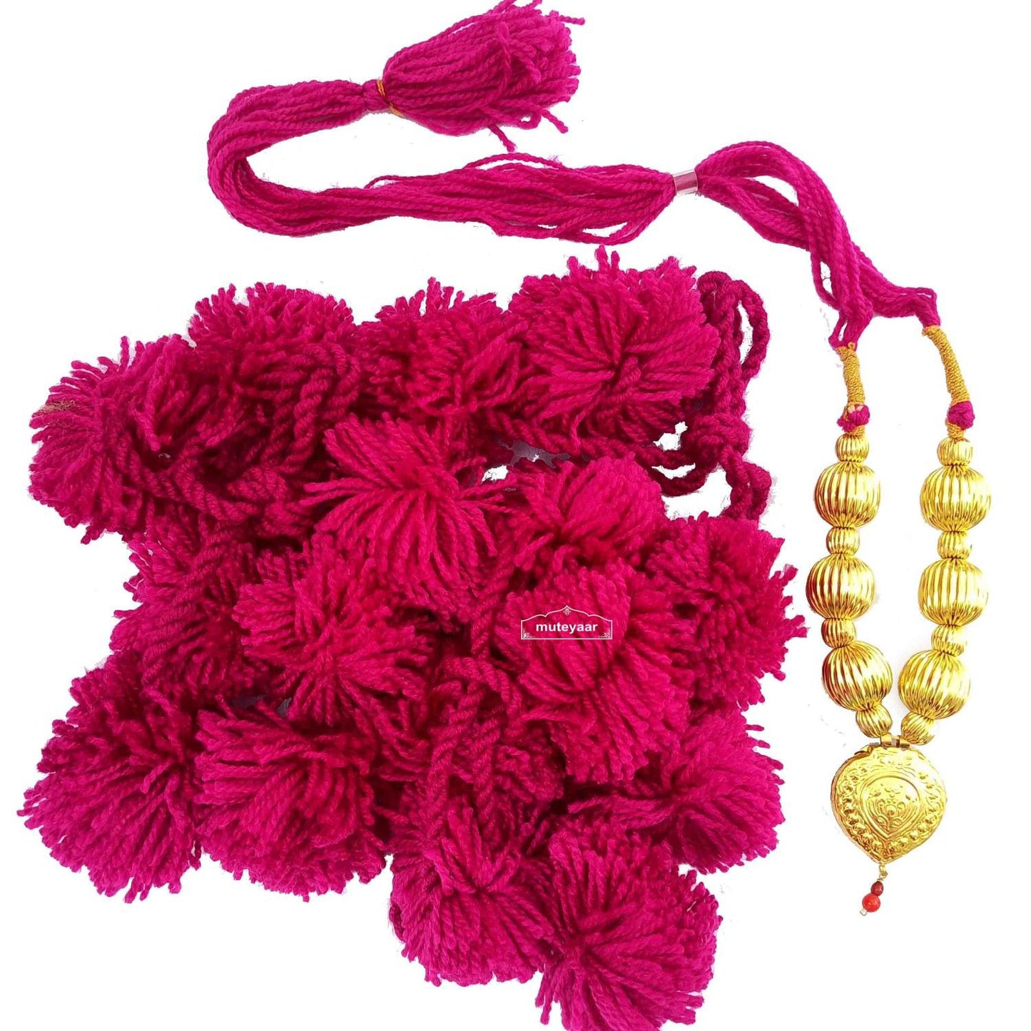 Kaintha Phuman Pompoms Combo Set – Punjabi Bhangra Jewellery | Choose Colour