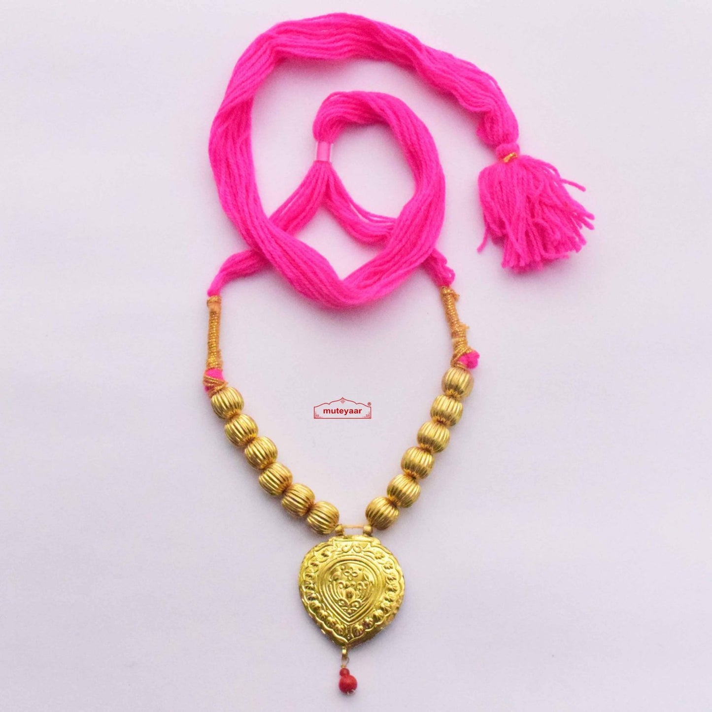 Golden Kaintha Necklace for Bhangra Giddha – Kids, Normal & Big Size Costume Jewellery