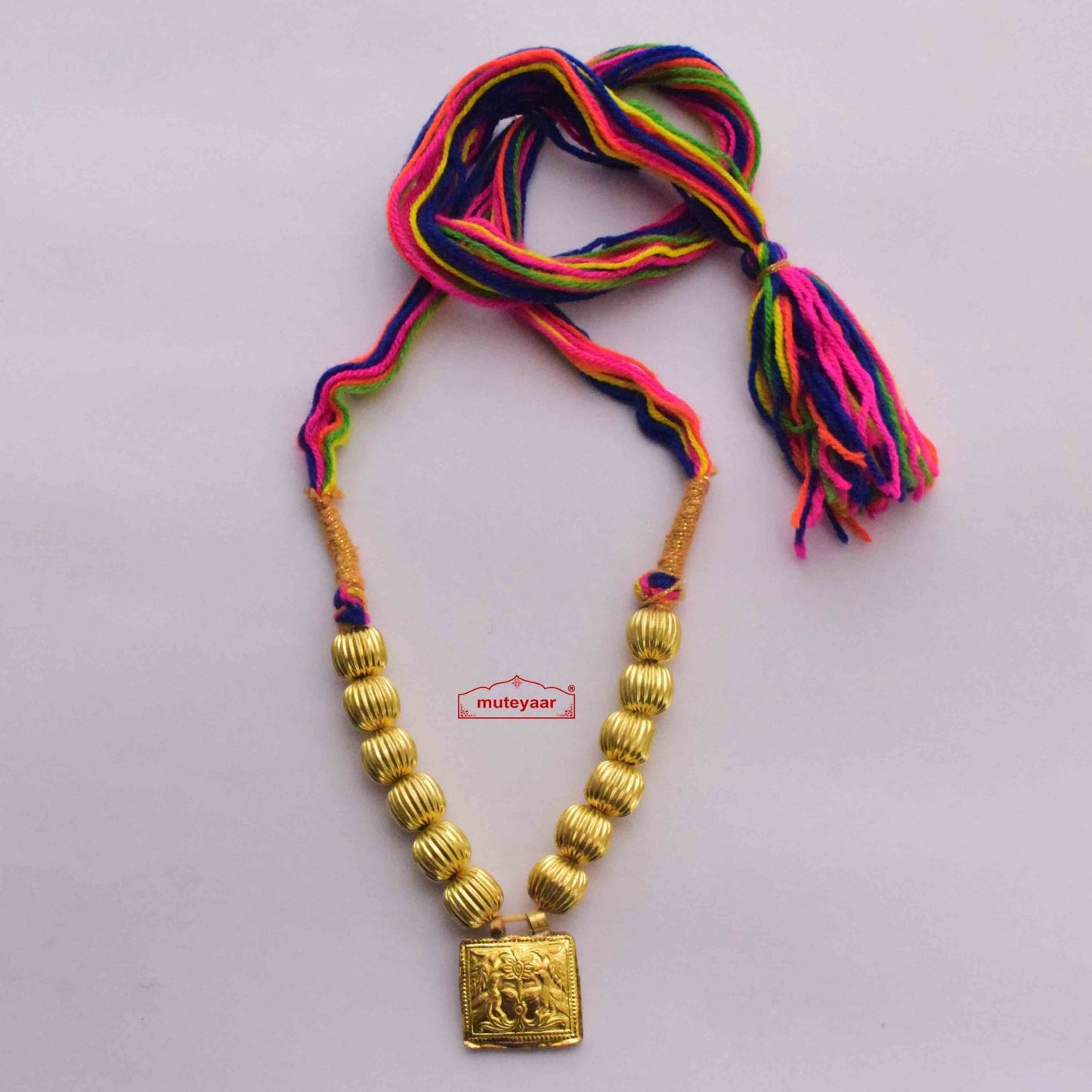 Kids Taweet Necklace for Bhangra Giddha – Multicolour Punjabi Kids Haar