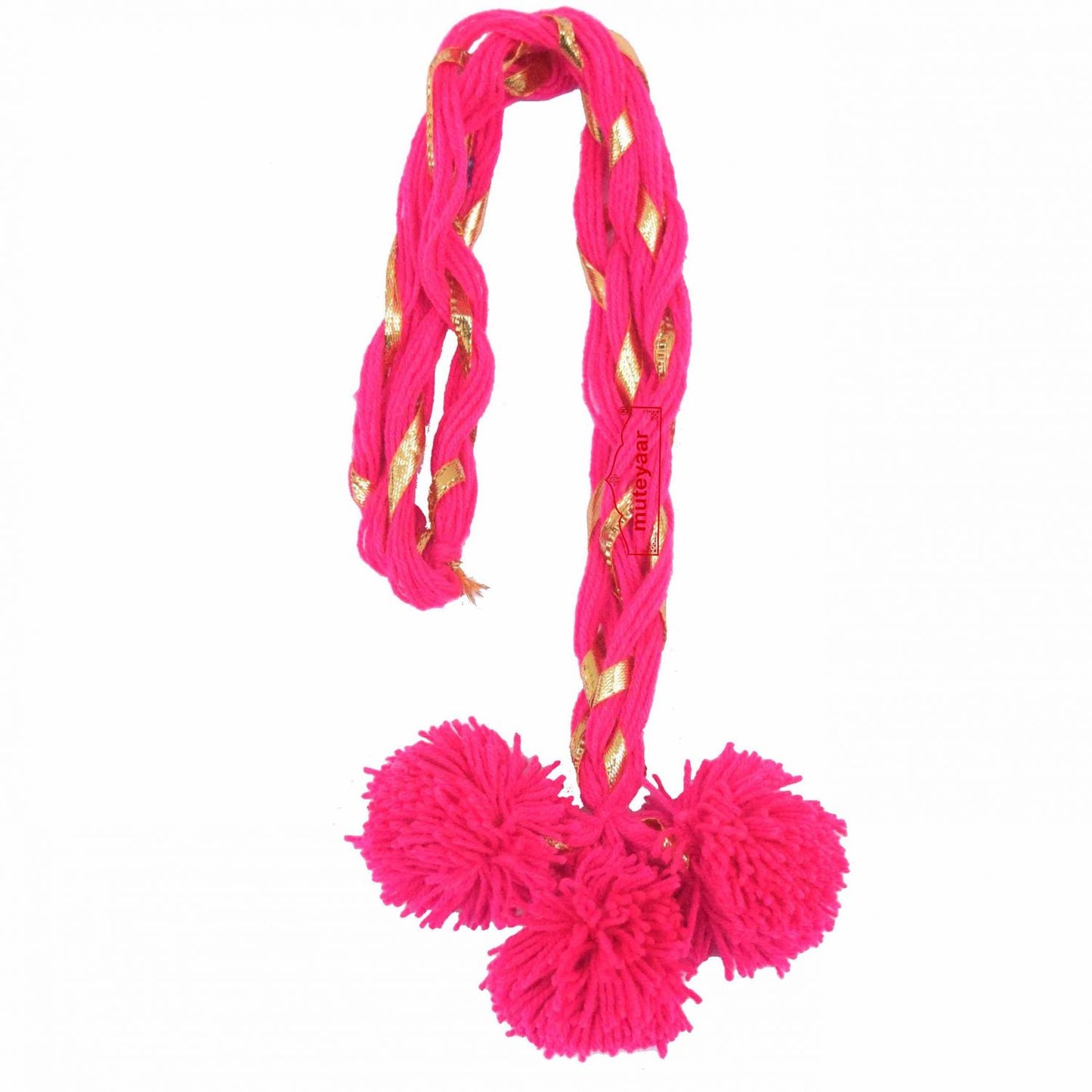 Luddi Paranda Pompom Laddoo Tassels – All Colours | Punjabi Dance Hair Accessory