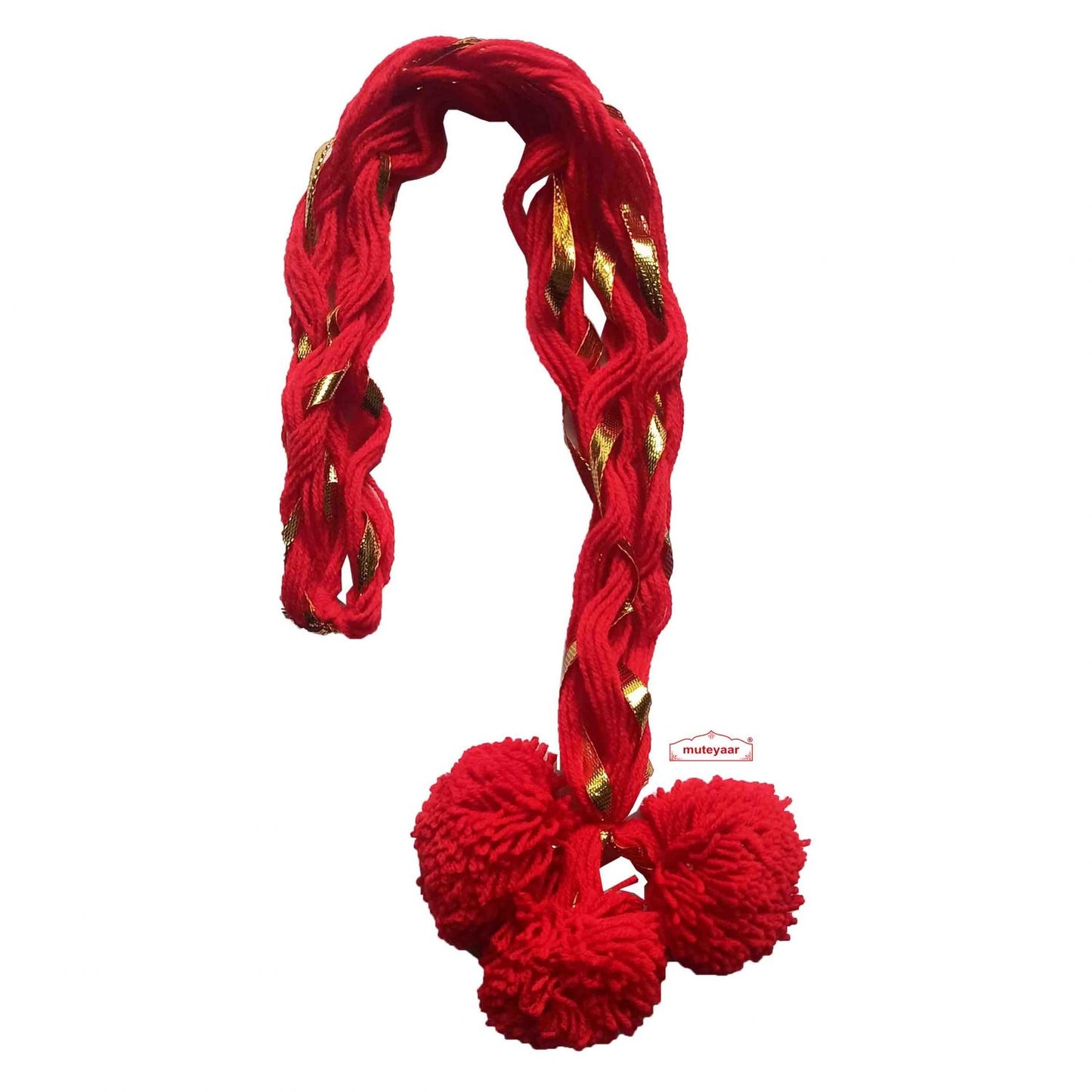 Luddi Paranda Pompom Laddoo Tassels – All Colours | Punjabi Dance Hair Accessory