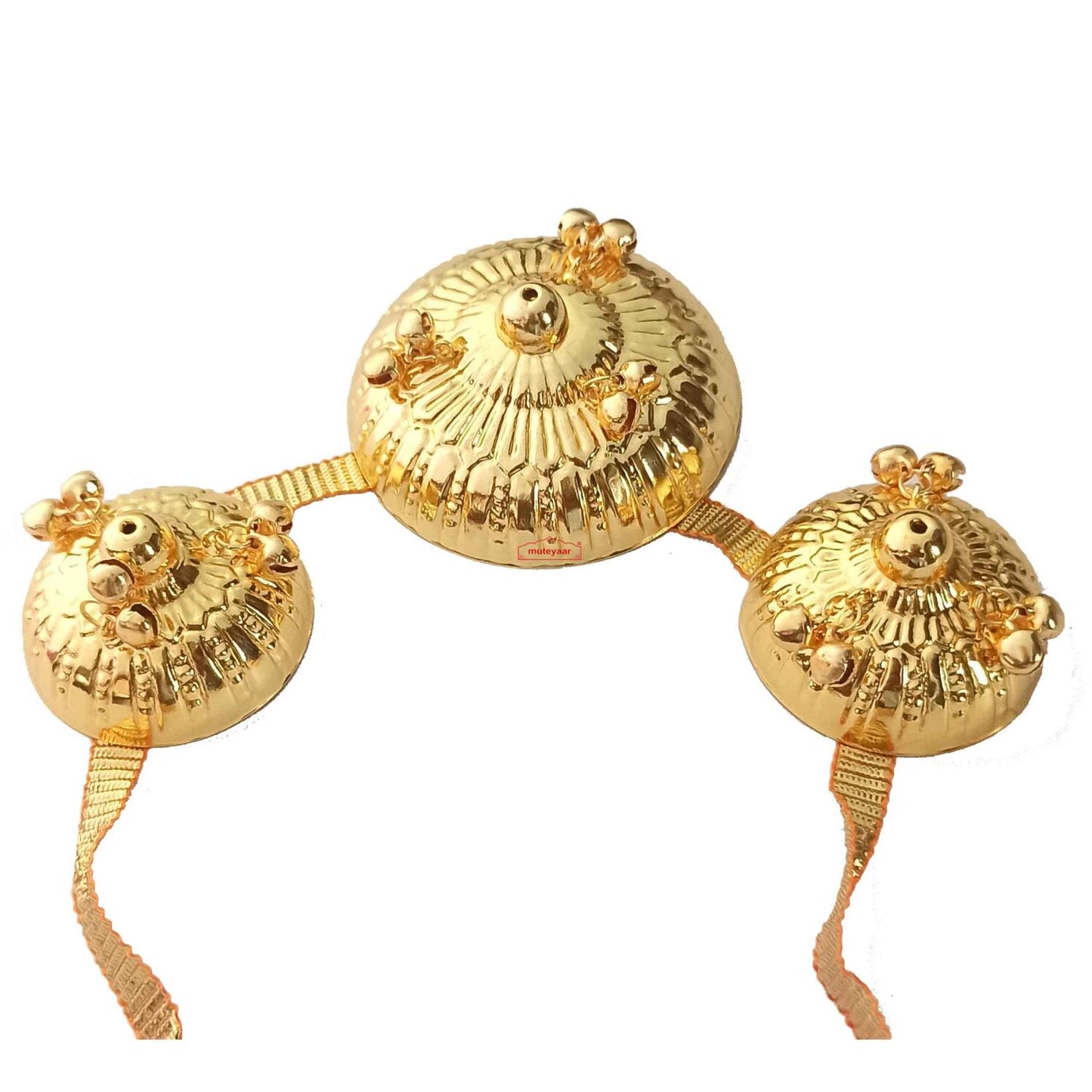 Saggi Phull Gold Plated Giddha Jewellery – Traditional Punjabi Sagi Head Accessory