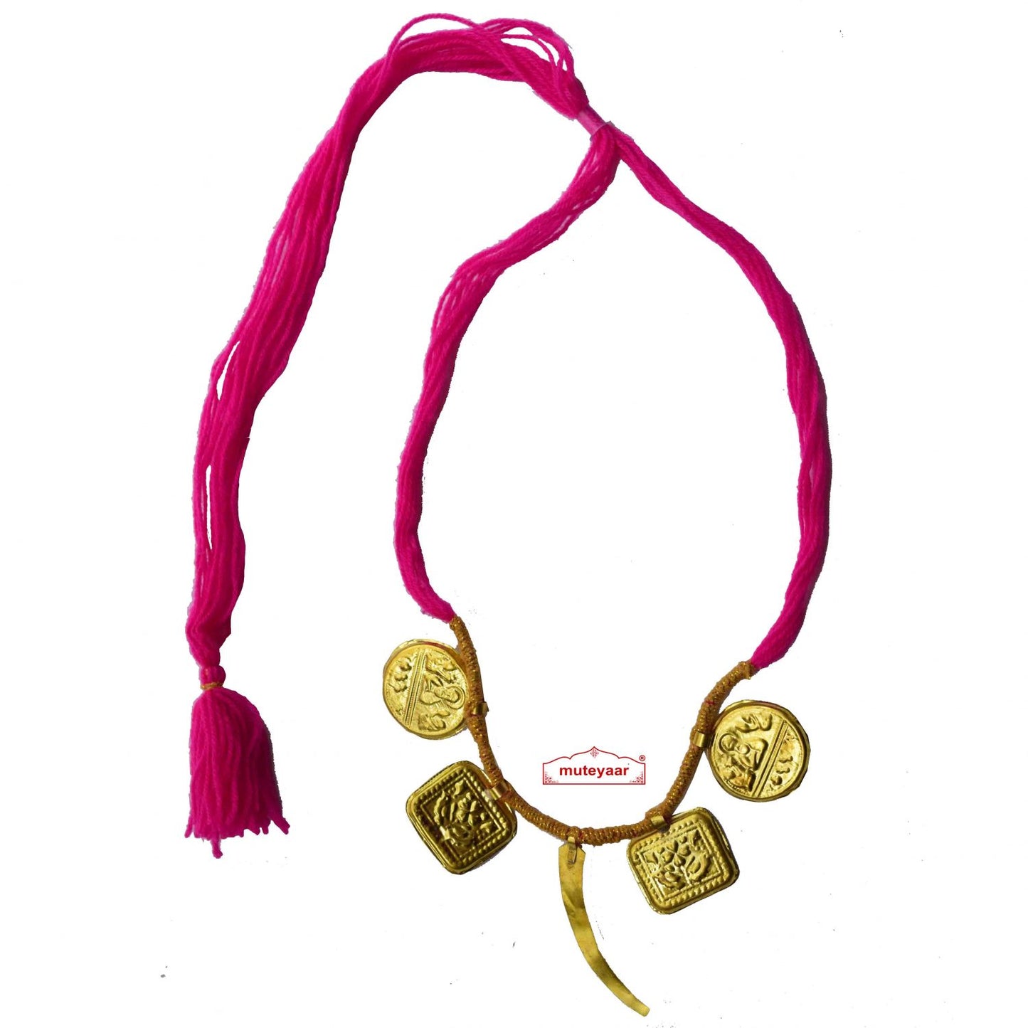 Singh Taweet traditional golden necklace haar for Giddha Bhangra