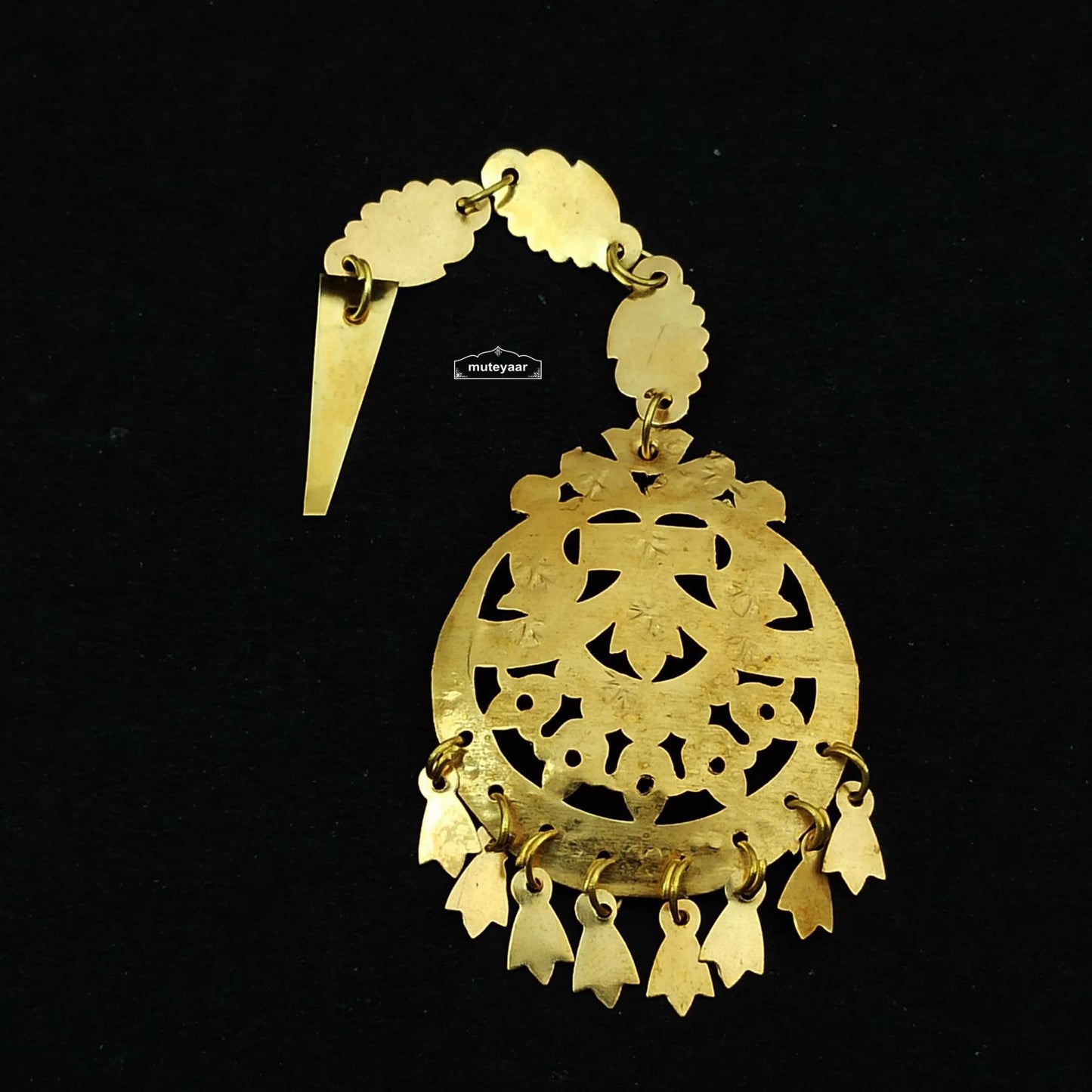 Golden Maang Tikka for Giddha Bhangra – Lightweight Punjabi Tikka Jewellery