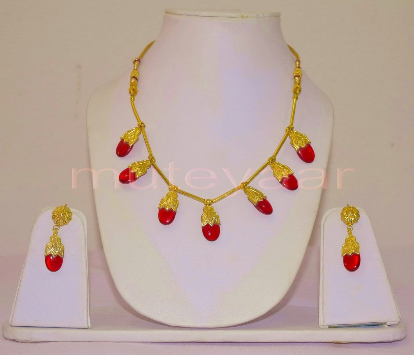 Real Gold Plated Punjabi Dakh Set – Handmade Ethnic Jewellery Custom Dakh Colours
