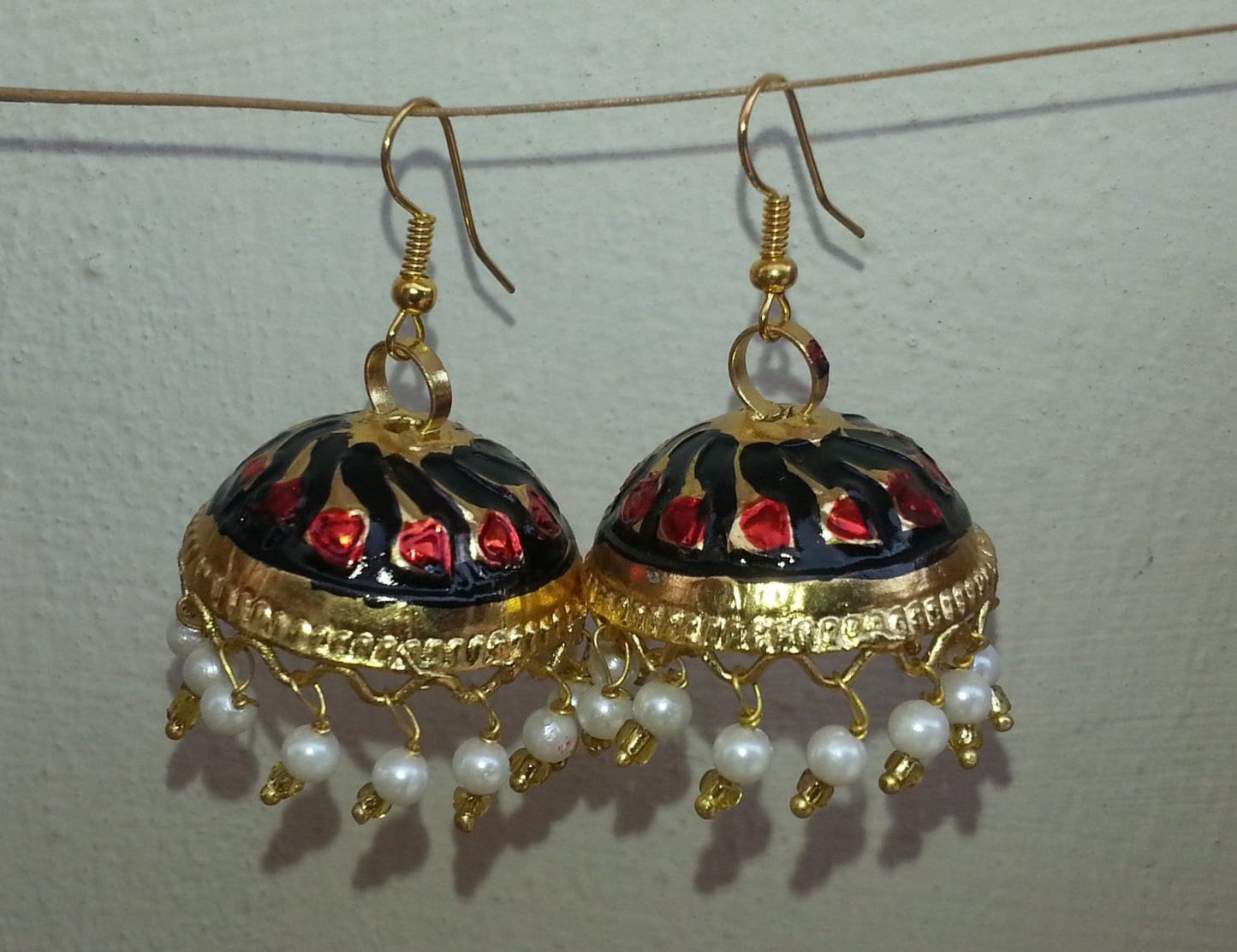 Meenakari Lotan Dangles Jhumka set J0105
