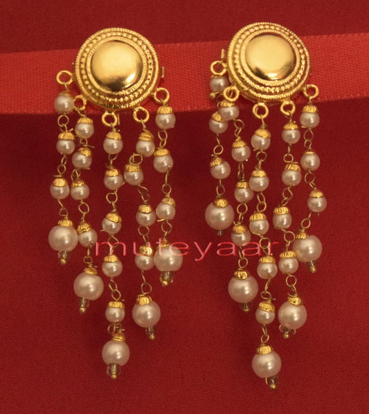 PJ- Gold Plated Jhallar Tops J0219 – Custom Colour Punjabi Earring Tops 12-15 mm | Punjabi Bridal Jewellery