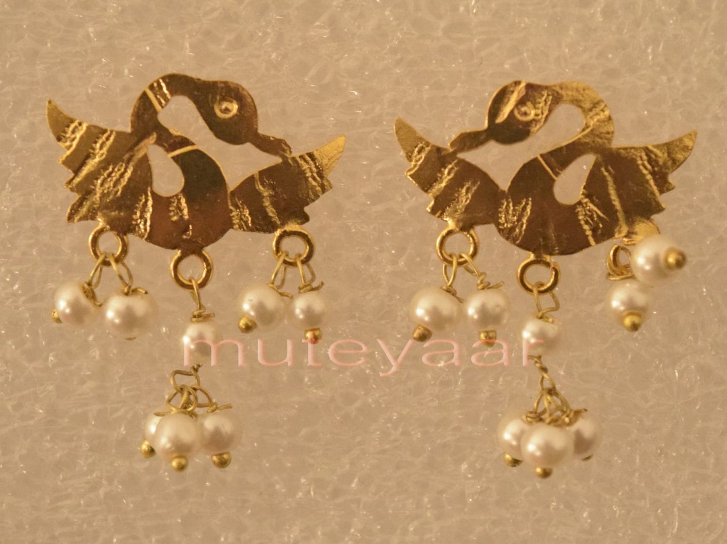 Handmade Gold Plated Punjabi Earring Tops J0224 – Custom Colour Beads Available