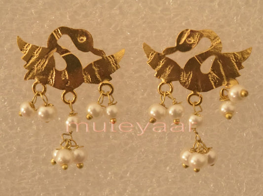 PJ- Handmade Gold Plated Punjabi Earring Tops J0224 – Custom Colour Beads Available | Punjabi Bridal Jewellery