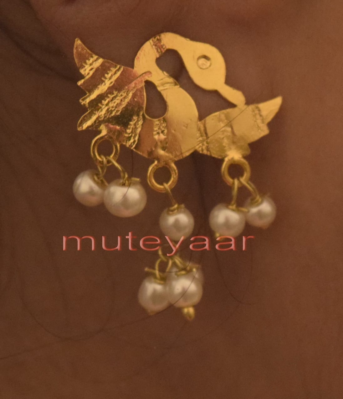 Handmade Gold Plated Punjabi Earring Tops J0224 – Custom Colour Beads Available
