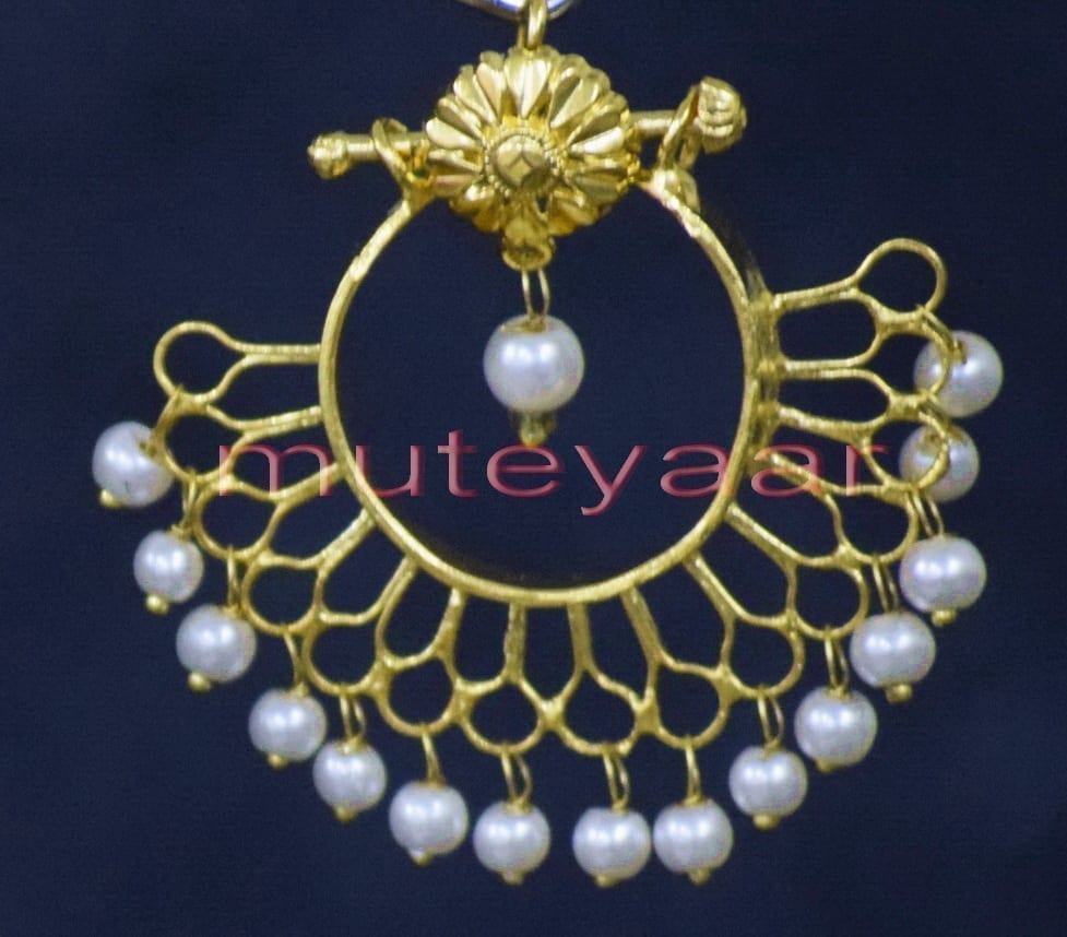 Handmade Gold Plated Punjabi Jhumka J0248 – Traditional 2.5 Inch Custom Colour Earrings