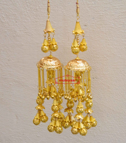 PJ- Gold Polished Ghungroo Bridal Kaleera J0906 | Punjabi Jewellery | Punjabi Bridal Jewellery