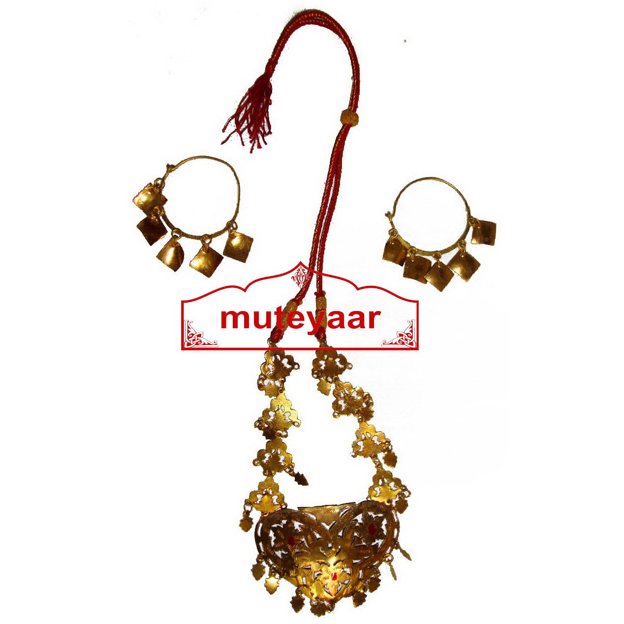 Ranihaar Bhangra Giddha Set | Traditional Punjabi Necklace & Earrings for Kids & Women