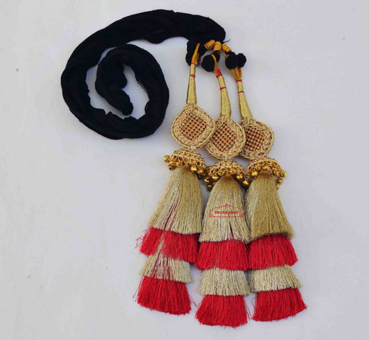 Red Gold Paranda with step design