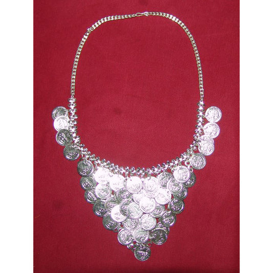 PJ- Silver Bhangra Jewellery Set – Handicraft Punjabi Necklace & Earrings for Giddha | Punjabi Bridal Jewellery